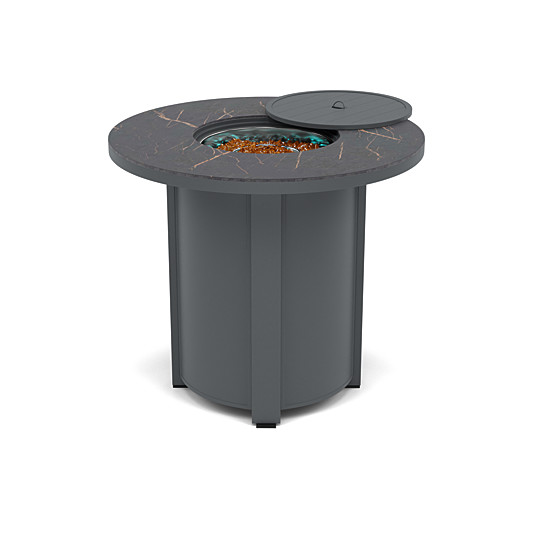 44" Round Balcony Fire Pit Table - Multiple Colors and Top Patterns